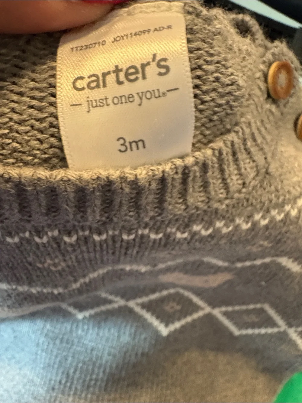 Carter's Gray Knit Two-Piece Set with Fox Face Detail